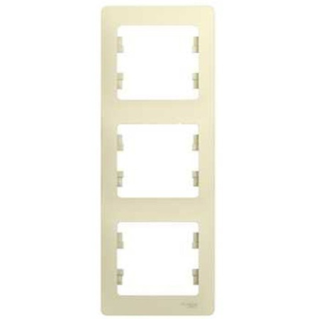 Рамка на 3 поста вертикальная Schneider Electric Glossa GSL000207 Бежевый