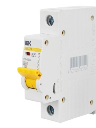 ВА47-29 1Р 20А 4,5кА х-ка В ИЭК автоматический выключатель