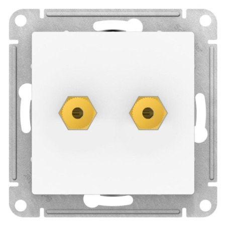 Аудиорозетка двойная AtlasDesign ATN000187 Белый