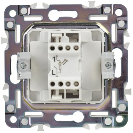 SKANDY Выключатель 1-клавишный с индикацией 10А SK-V07W арктический белый IEK