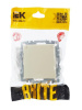 BRITE Розетка 1-местная с заземлением с защитными шторками и крышкой 16А IP44 РСбш10-3-44-БрКр бежевый IEK
