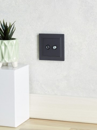 BRITE Рамка 1-местная IP44 РУ-1-БрГ-44 графит IEK