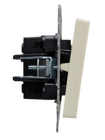 BRITE Выключатель 2-клавишный проходной 10А ВС10-2-6-БрКр бежевый IEK фото в интернет-магазине БелЭлектрикМонтаж