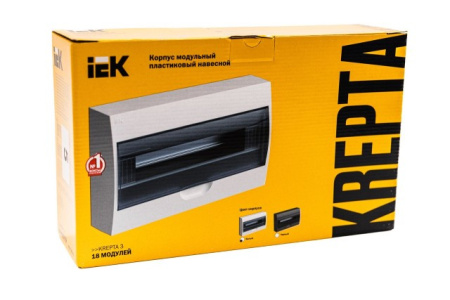 KREPTA 3 Корпус пластиковый ЩРН-П-18 IP41 белый ИЭК