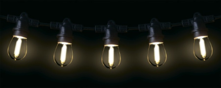 Уличная гирлянда PBL-S40/ L12+1.5 Black E27 IP65 Jazzway