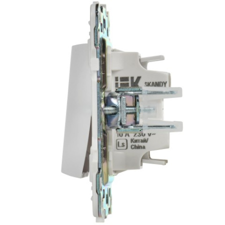 SKANDY Выключатель 1-клавишный проходной 10А SK-V02W арктический белый IEK