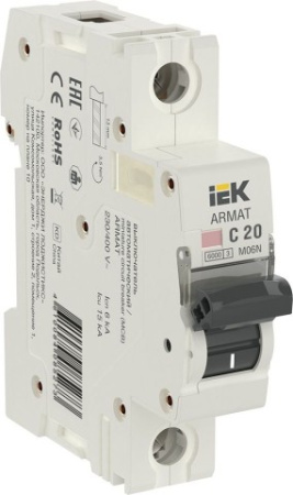 ARMAT Автоматический выключатель M06N 1P C 20А IEK фото в интернет-магазине БелЭлектрикМонтаж
