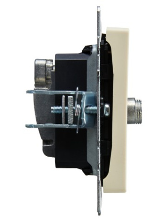 BRITE Розетка двойная TV+SAT РТВ/РСп12-БрКр бежевый IEK фото в интернет-магазине БелЭлектрикМонтаж