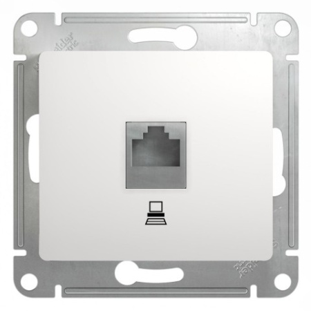 Розетка компьютерная Schneider Electric Glossa GSL000181K Белый фото в интернет-магазине БелЭлектрикМонтаж