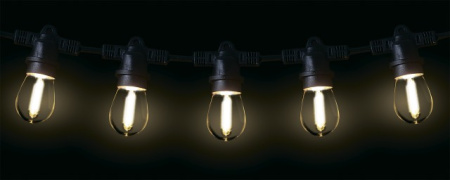 Уличная гирлянда PBL-S40/ L12+1.5 Black E27 IP65 Jazzway