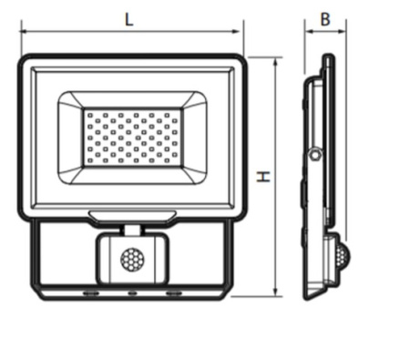 Прожектор PFL- C3 SENSOR 20w 6500K IP65 Jazzway