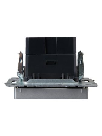 BRITE Розетка USB A+A 5В 3,1А РЮ10-1-БрА алюминий IEK