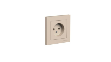 Розетка без заземления, 16А, в сборе, Песочный AtlasDesign ATN001240