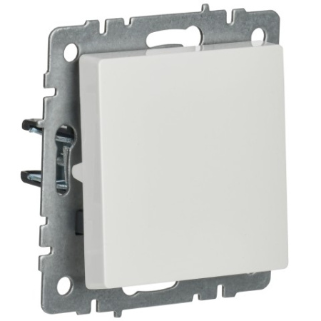 BRITE Выключатель 1-клавишный проходной 10А ВС10-1-6-БрБ белый IEK фото в интернет-магазине БелЭлектрикМонтаж
