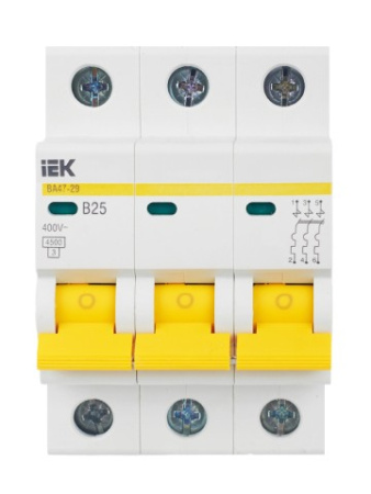 Авт. выкл.ВА47-29 3Р 25А 4,5кА х-ка В ИЭК.