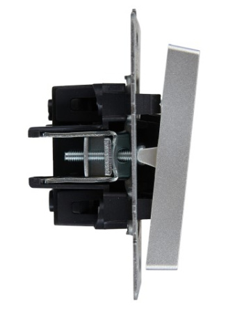 BRITE Выключатель жалюзи 10А ВС10-1-5-БрА алюминий IEK фото в интернет-магазине БелЭлектрикМонтаж