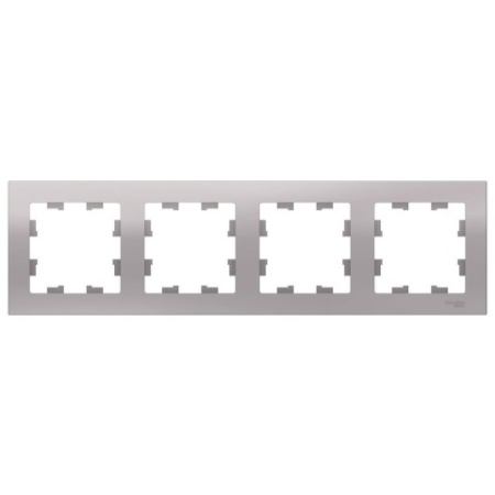 Рамка на 4 поста Schneider Electric AtlasDesign ATN000304 Алюминий