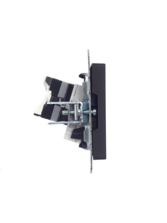 BRITE Розетка двойная RJ11+RJ45 кат.5E РК/Т12-БрГ графит IEK