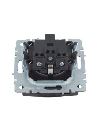 BRITE Розетка 1-местная с заземлением с защитными шторками и крышкой 16А IP20 РСбш10-3-БрТБ темная бронза IEK фото в интернет-магазине БелЭлектрикМонтаж