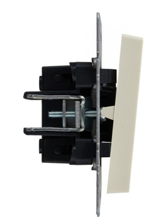 BRITE Выключатель 1-клавишный 10А ВС10-1-0-БрКр бежевый IEK