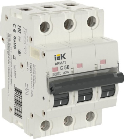 ARMAT Автоматический выключатель M06N 3P C 50А IEK фото в интернет-магазине БелЭлектрикМонтаж