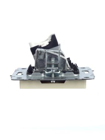 BRITE Розетка двойная TV+RJ45 кат.5E РТВ/РК12-БрКр бежевый IEK фото в интернет-магазине БелЭлектрикМонтаж