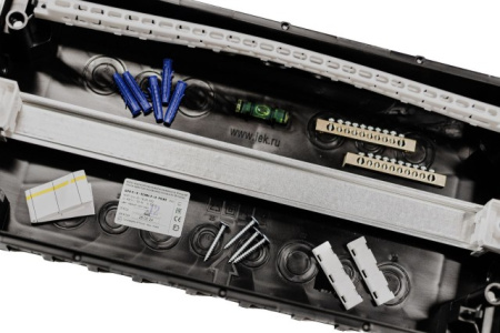 Корпус модульный пластиковый встраиваемый ЩРВ-П-18 PRIME черный IP41 IEK