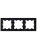 BRITE Рамка 3-местная РУ-3-БрЧ черный IEK