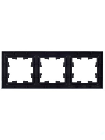 BRITE Рамка 3-местная РУ-3-БрЧ черный IEK