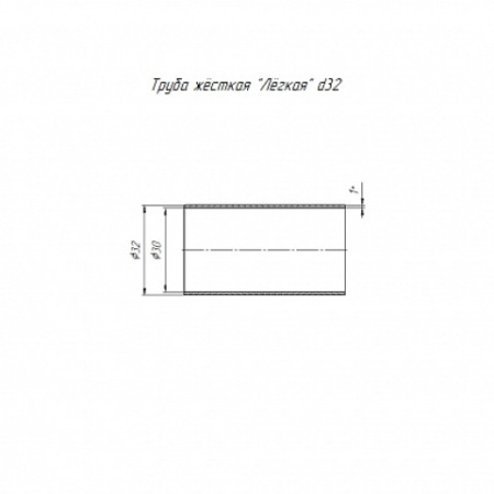 Труба жесткая ПВХ 3-х метровая легкая черная d32 мм (90м/уп) Промрукав