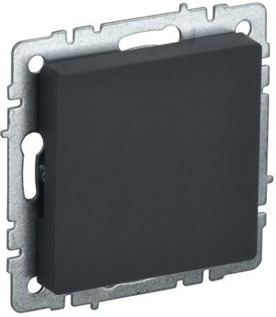 BRITE Заглушка с суппортом МЗ10-БрГ графит IEK фото в интернет-магазине БелЭлектрикМонтаж