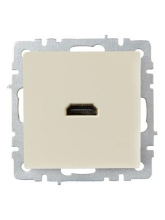 BRITE Розетка HDMI РHDMI-0-БрКр бежевый IEK фото в интернет-магазине БелЭлектрикМонтаж