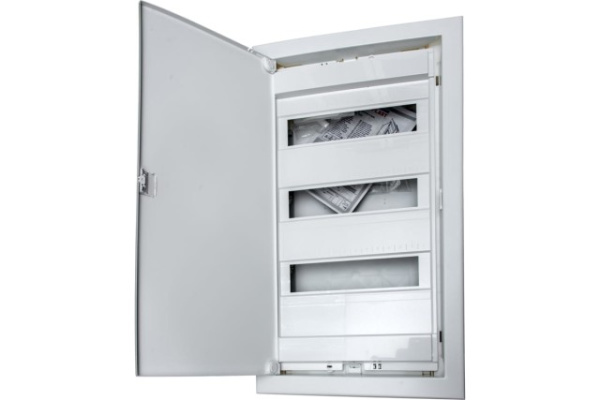 Купить U36EP, Щит встраиваемый, 3 ряда, 36+6 мод., металл. дверца, IP40 в Минске