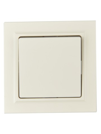 BRITE Выключатель 1-клавишный 10А в сборе ВСР10-1-0-БрКр бежевый IEK