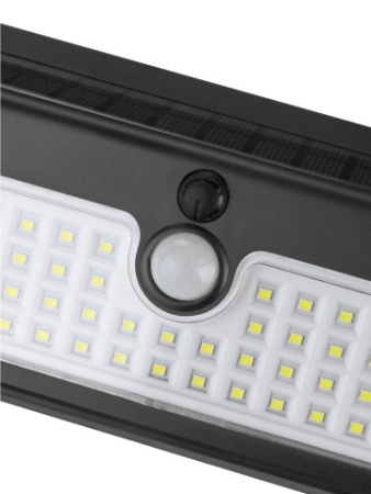 Светильник настенный "Феникс 2" на солн. батарее с датч. движ., 2 Вт, IP65, пластик, черн., TDM