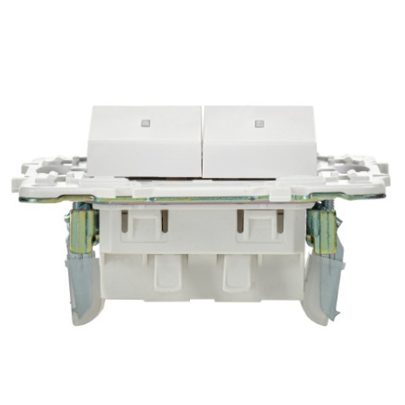 SKANDY Выключатель 2-клавишный с индикацией 10А SK-V09W арктический белый IEK