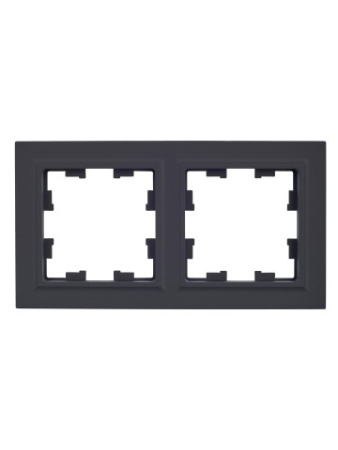 BRITE Рамка 2-местная РУ-2-БрГ графит IEK