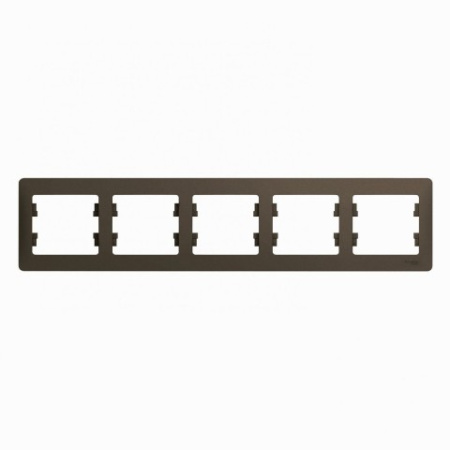 Рамка на 5 постов горизонтальная Schneider Electric Glossa GSL000805 Шоколад