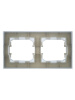 BRITE Рамка 2-местная IP44 РУ-2-БрА-44 алюминий IEK