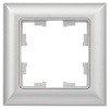 BRITE Рамка 1-местная РУ-1-Бр алюминий/алюминий IEK