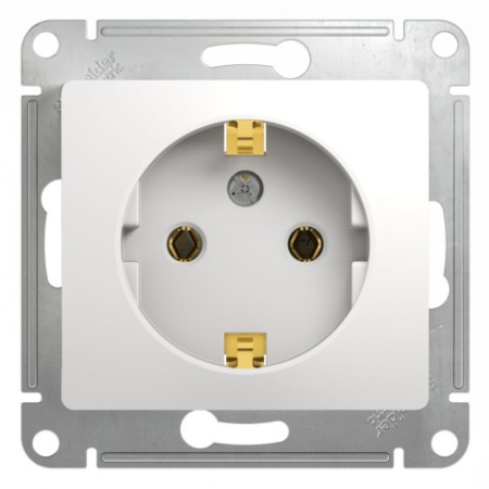 Розетка с заземлением без шторок Schneider Electric Glossa GSL000143 Белый